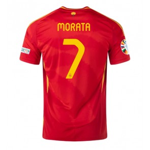 Španělsko Alvaro Morata #7 Domácí Dres ME 2024 Krátký Rukáv